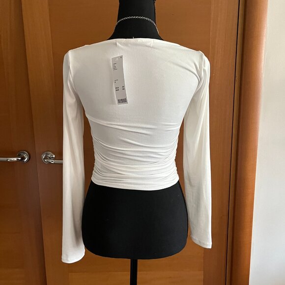 Urban Outfitters Silence + Noise Victoria Long Sleeve Cropped Top, Size M - Picture 2 of 3